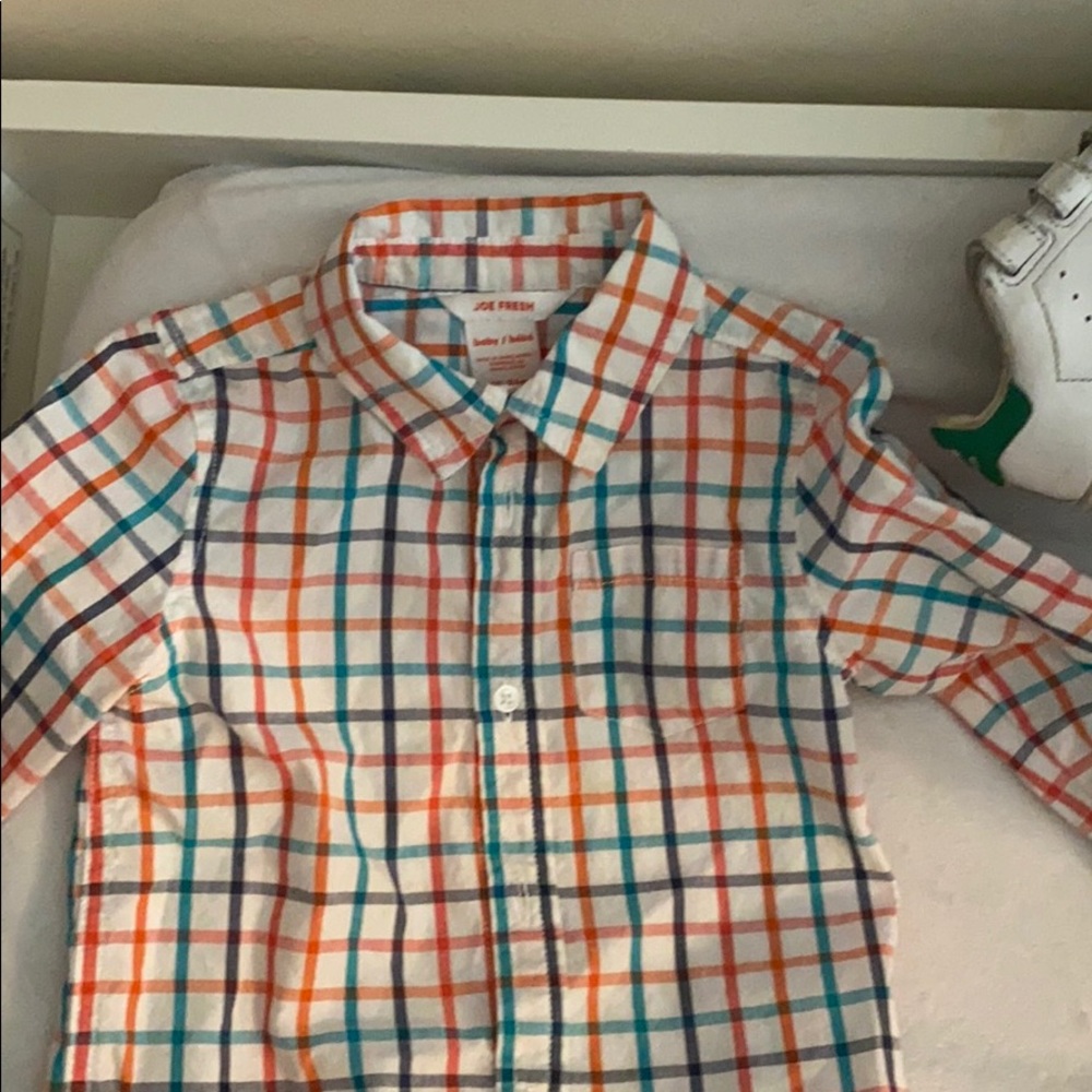 Joe fresh long sleeve button down 18-24 month boys